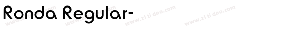 Ronda Regular字体转换